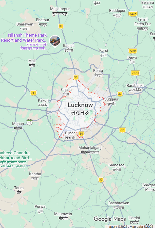 Plot in Lucknow Location Map